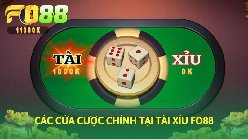 Các cửa cược chính tại Tài xỉu FO88